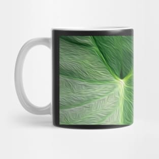 Taro leaf oil painting effect Mug